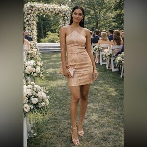 Anthropologie NWT Significant Other Halter Sequin Mini Dress size 12.